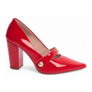 Sapato Scarpin Feminino Colorido Verde Azul Vermelho Salto Alto Fechado Social Confortável Elegante