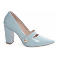 Sapato Scarpin Feminino Colorido Verde Azul Vermelho Salto Alto Fechado Social Confortável Elegante