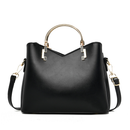 Bolsa Tote Colorblock Simples Feminina de Ombro Clássica Elegante Moderna com Pingente de Borla