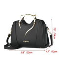 Bolsa Tote Colorblock Simples Feminina de Ombro Clássica Elegante Moderna com Pingente de Borla