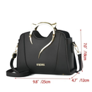 Bolsa Tote Colorblock Simples Feminina de Ombro Clássica Elegante Moderna com Pingente de Borla